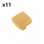 11 x Belwith Keeler B077986 Coventry 1-1/4 Inch Square Cabinet Knob Brushed Golden Brass - *Tools Hardware & Misc