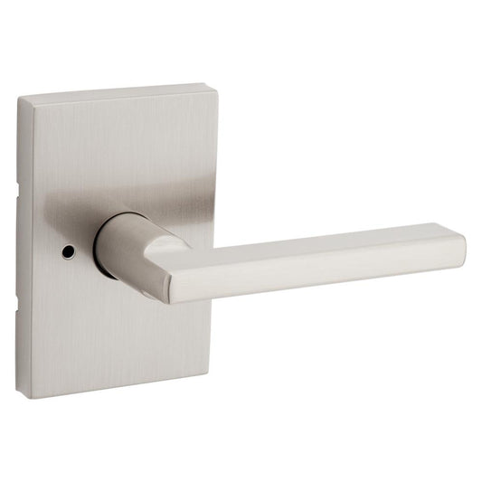 Halifax Rectangle Rose Satin Nickel Privacy Bed/Bath Door Handle