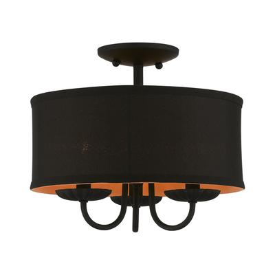Livex Lighting 45127-04 Winchester Semi-Flush Black - *Lighting & Electrical