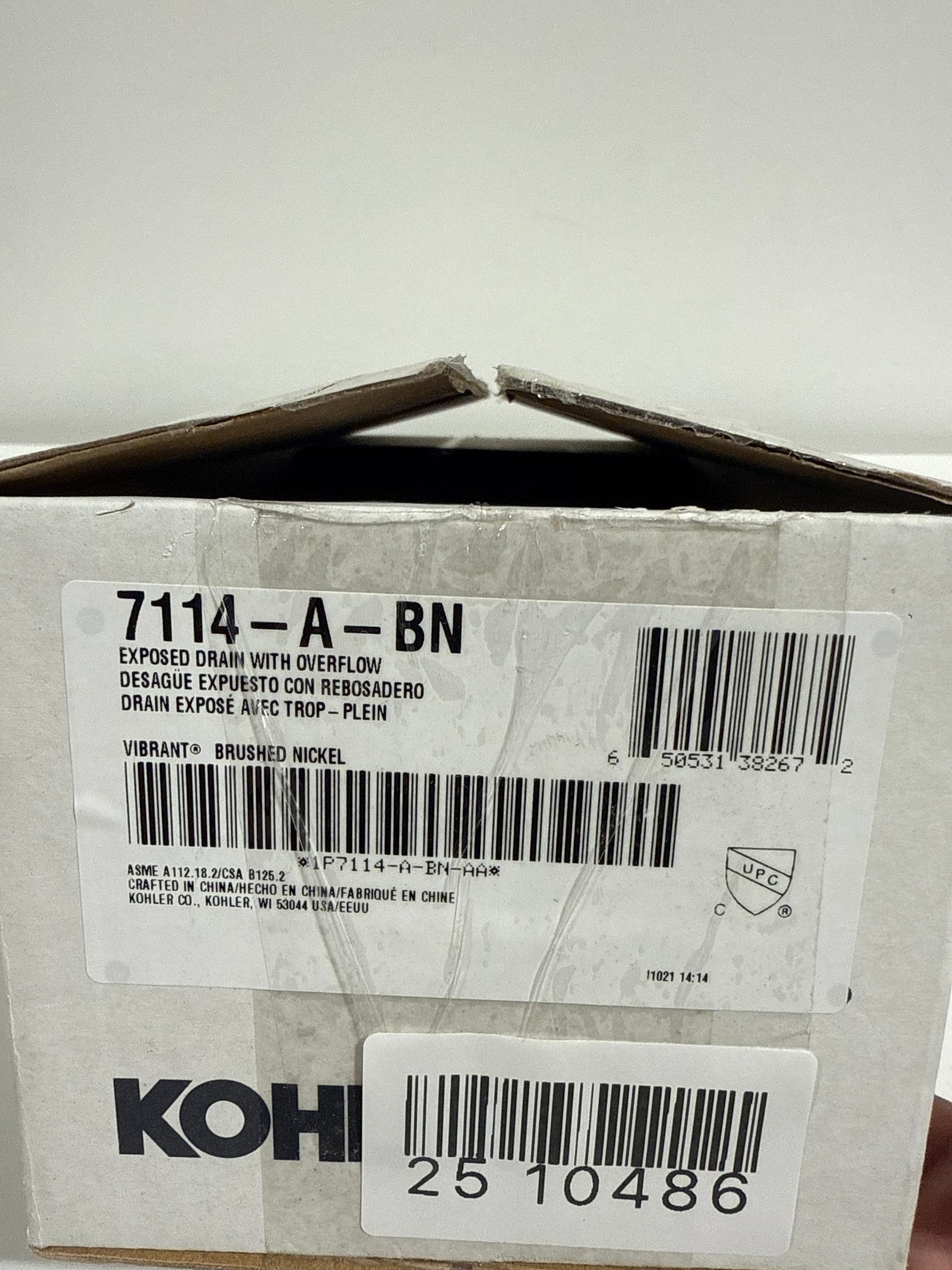 KOHLER K-7114-a Premier Pop-up Drain, Exposed, with Overflow