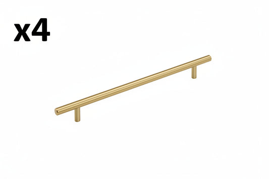 4 x Amerock Bar Pulls 10-1/16 Inch (256mm) Center-to-Center Champagne Bronze Cabinet Pull