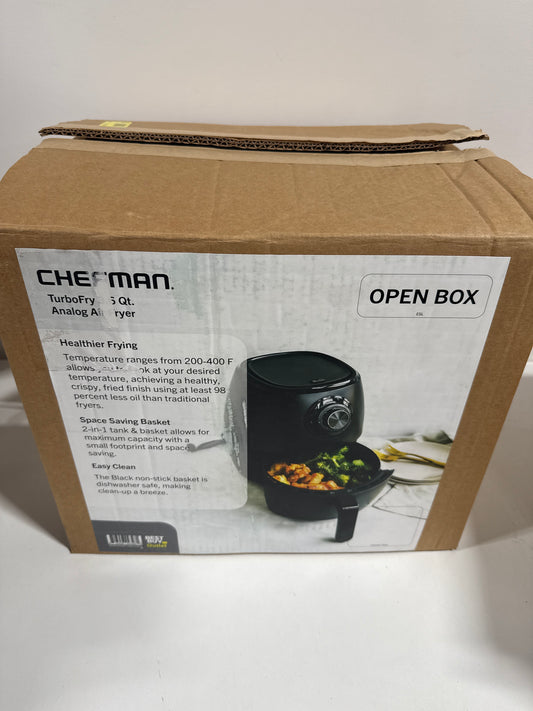 Chefman Turbo Fry 3.5-Quart Air Fryer W/ 60 Minute Timer and Dishwasher Safe Basket