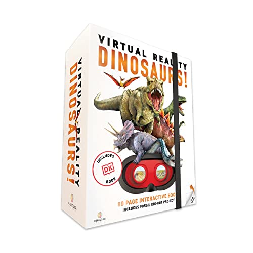 Abacus Brands Dino Dig Interactive Learning Science Kit for Kids with VR Goggles