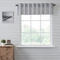 Sawyer Mill Ticking Stripe 72 in. L X 16 in. W Cotton Valance in Country Black Soft White