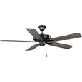 Progress Lighting P250084 AirPro E-Star 52" 5 Blade Indoor Ceiling Fan Matte Black Fans Ceiling Fans Indoor Ceiling Fans
