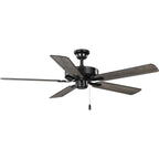 Progress Lighting P250084 AirPro E-Star 52" 5 Blade Indoor Ceiling Fan Matte Black Fans Ceiling Fans Indoor Ceiling Fans