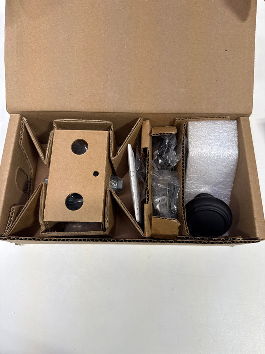 Passage Traditional Knob and Traditional Square Rose with 6AL Latch and Dual Strike Satin Black