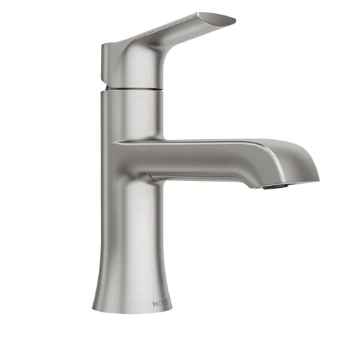 Moen Liso Spot Resist Brushed Nickel One Handle Bathroom Faucet