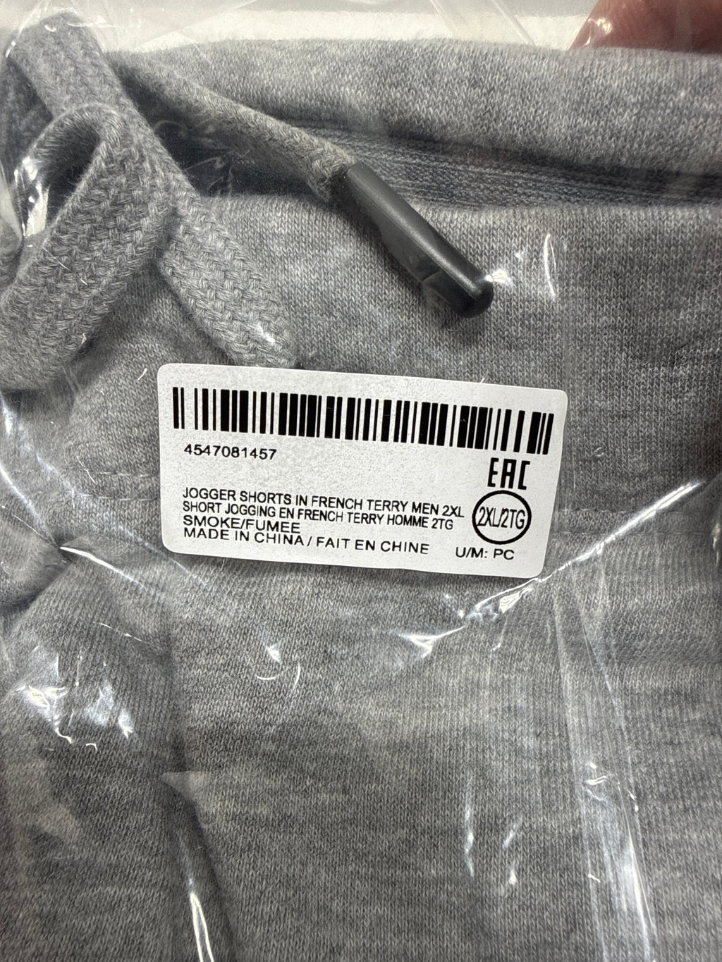 Ski-Doo Men's French Terry Jogger Shorts Smoke Grey 2XL