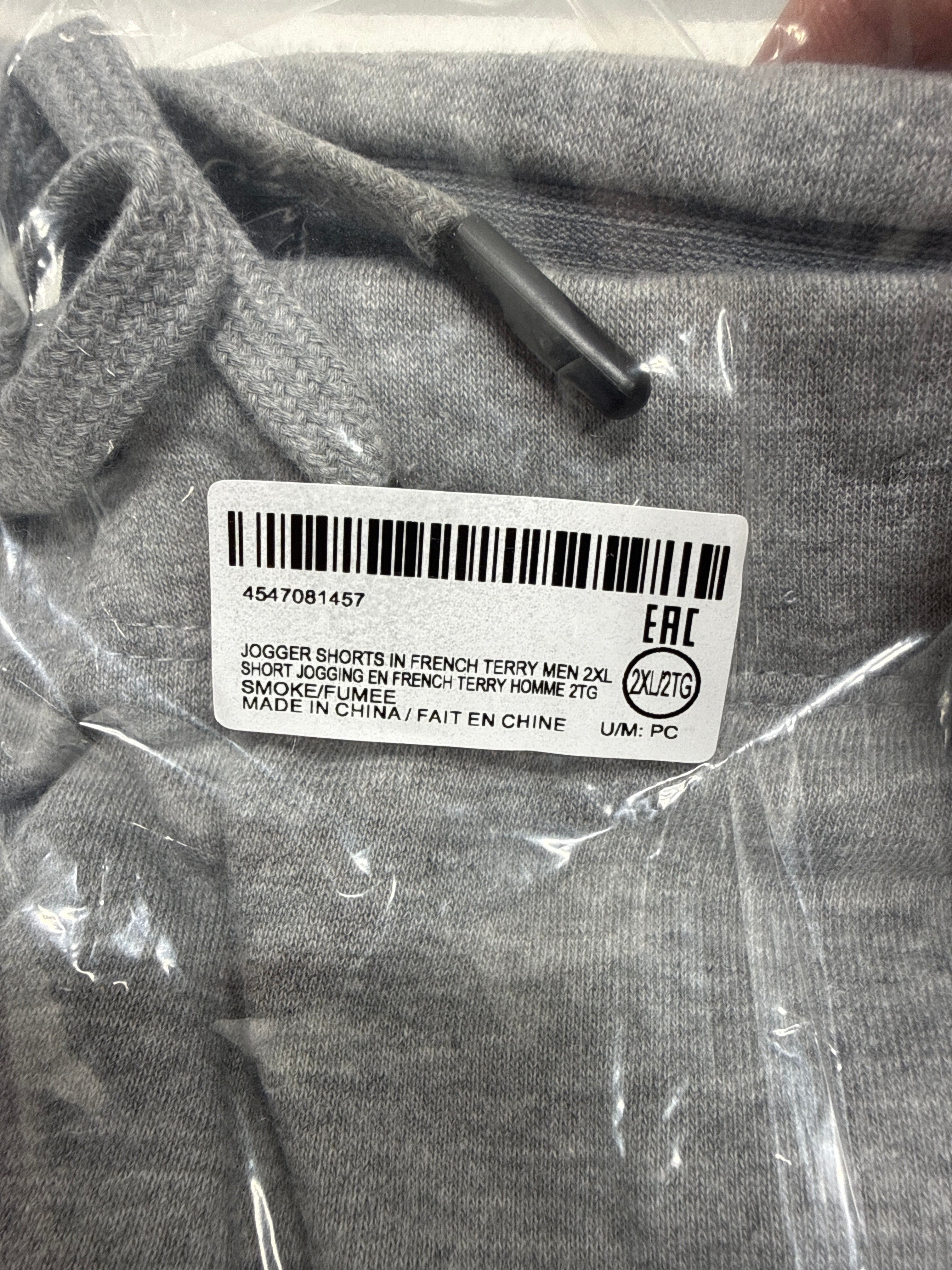 Ski-Doo Men's French Terry Jogger Shorts Smoke Grey 2XL