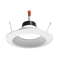 Juno 6 in. 2700K Soft White LED 1000 Lumen Retrofit Downlight Baffle Trim Module, White