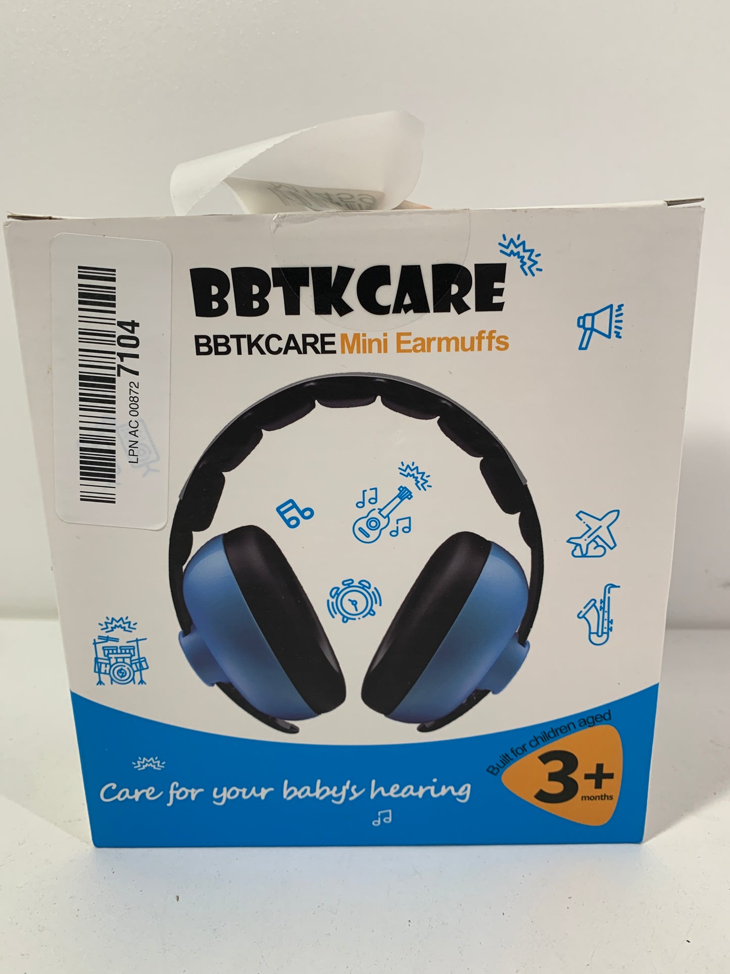 BBTKCARE Baby Ear Protection Noise Cancelling Headphones for Babies for 3 Months to 2 Years (Blue)