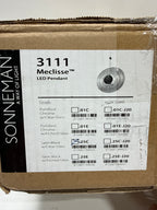 Sonneman 3111C Meclisse 9 Wide LED Mini Pendant - Black