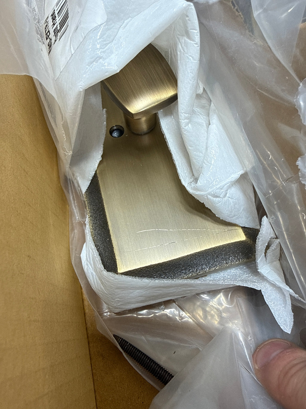 Scratch Signature Hardware Aurick Right Handed Solid Brass Keyed Entry Door Lever Set with 2-3/8" Backset Model: 479101