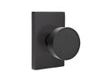 EMTEK Concealed Fastener Modern Rectangular Rosette Passage Set with Matching Finish Round Knob C5112ROUUS19 - Flat Black (