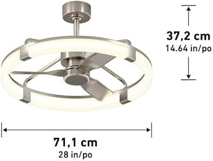 Artika Sunnyvale 28” Fandelier with Remote Brushed Nickel - *Lighting & Electrical
