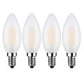4 x Beonllay E14 LED Bulb 40W Equivalent 4W Dimmable European Base Light Bulbs, 3000K Soft White E14 Frosted Glass Decorative Bulb