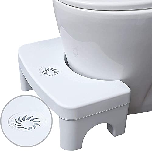 Toilet Stool Poop Stool Adult, Sturdy Toilet Step Stool, Bathroom Squat Stool, Toilet Step Stool for Adults, Portable Bathroom Stool, 7'