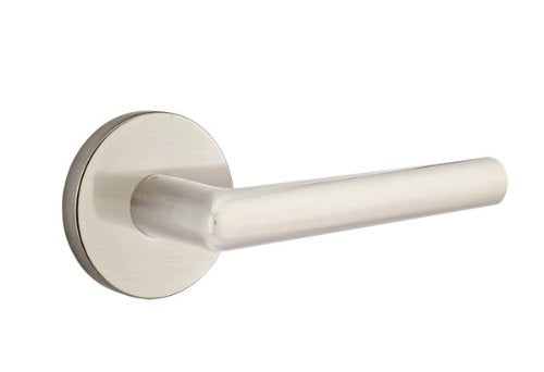 EMTEK Concealed Fastener Disk Rosette Passage Set with Matching Finish Stuttgart Lever C5109STUUS15 - Satin Nickel (US15)
