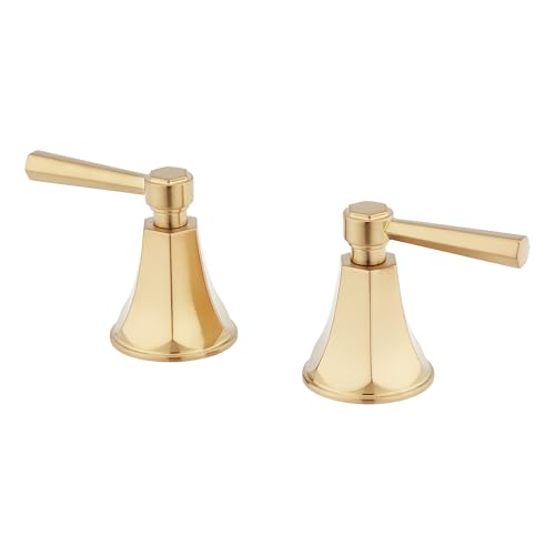 Signature Hardware 497638 Lever Handles for Elita Widespread Faucet - Brushed Gold