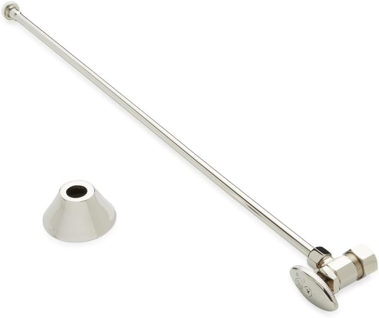 Signature Hardware Toilet Supply Kit with Angle Stop - Polished Nickel