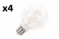 4 x Bulbrite 776516 - LED4G25/21K/FIL-NOS/CURV/SPIRAL Designer LED Light Bulb