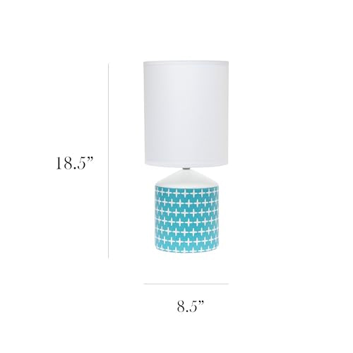 See Desc Simple Designs LT1220-CRS 18.5’’ Printed Jug Table Lamp - *Furniture & Organization