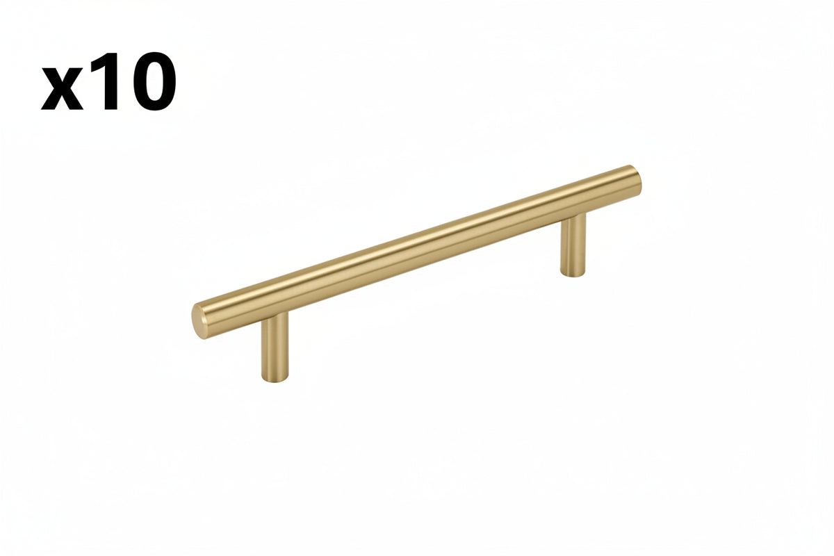 10 x Bar Pulls 5-1/16 in. (128mm) Modern Champagne Bronze Bar Cabinet Pull - *Tools Hardware & Misc