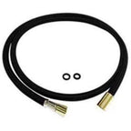 Rohl 9.28426IB Perrin & Rowe Sidespray Black Nylon 47" Hose Only with Rinse Hose Ferrule to U.4710U.4702 U.4707 U.4718X U.4719L U.4735X U.4736L & U.4746, Inca Brass