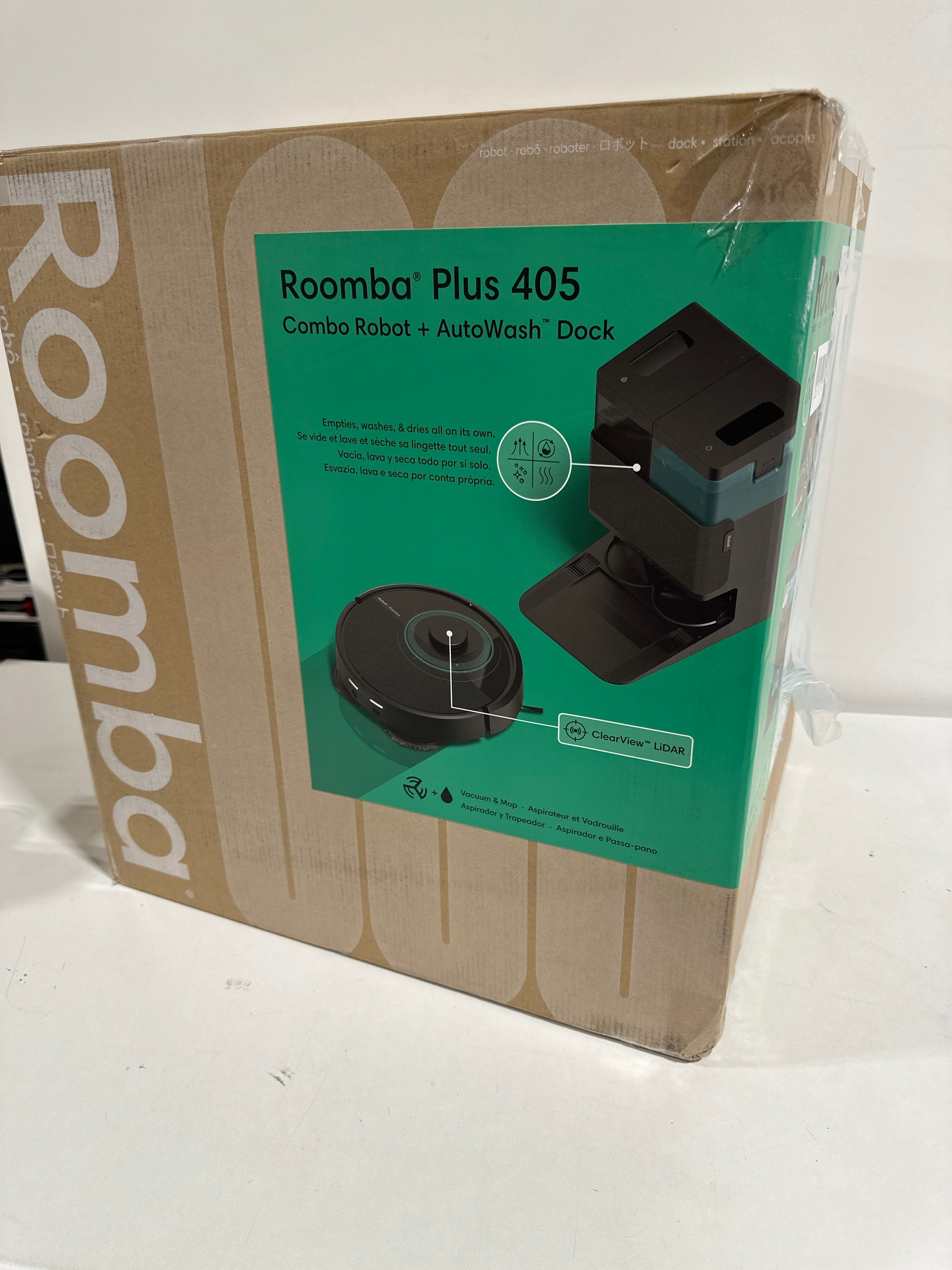 Robot - Roomba 405 (G185) Combo Vacuum & Mop + AutoWash Dock - *Vacuums & Carpet Cleaners