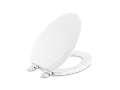 KOHLER K-25883-0 Triko Elongated Closed-Front Toilet Seat and Lid with Quiet-Close Technology, White