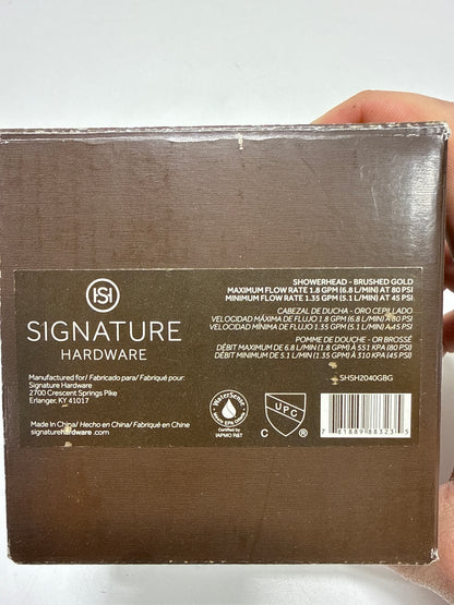 Signature Hardware 948950-5-1.8 FundamentALL 4-1/2" Round Multifunction 1.75 GPM Shower Head - Brushed Gold