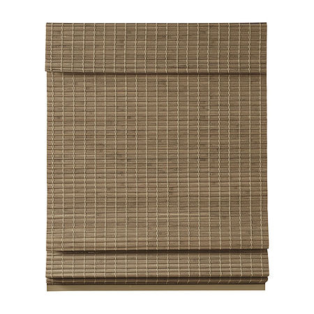 Madison Park Eastfield 100% Bamboo Cordless Roman Shades-Woven Wooden Privacy Panel, Light Filtering Easy Installation Window Blind Treatment, Bedroom, Living Room Decor, 31" W x 64" L, Natural Ash