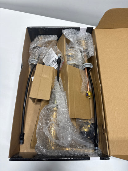 Signature Hardware 953647 Berwyn 1.2 GPM Widespread Bathroom Faucet with Pop-up Drain Assembly Brushed Gold