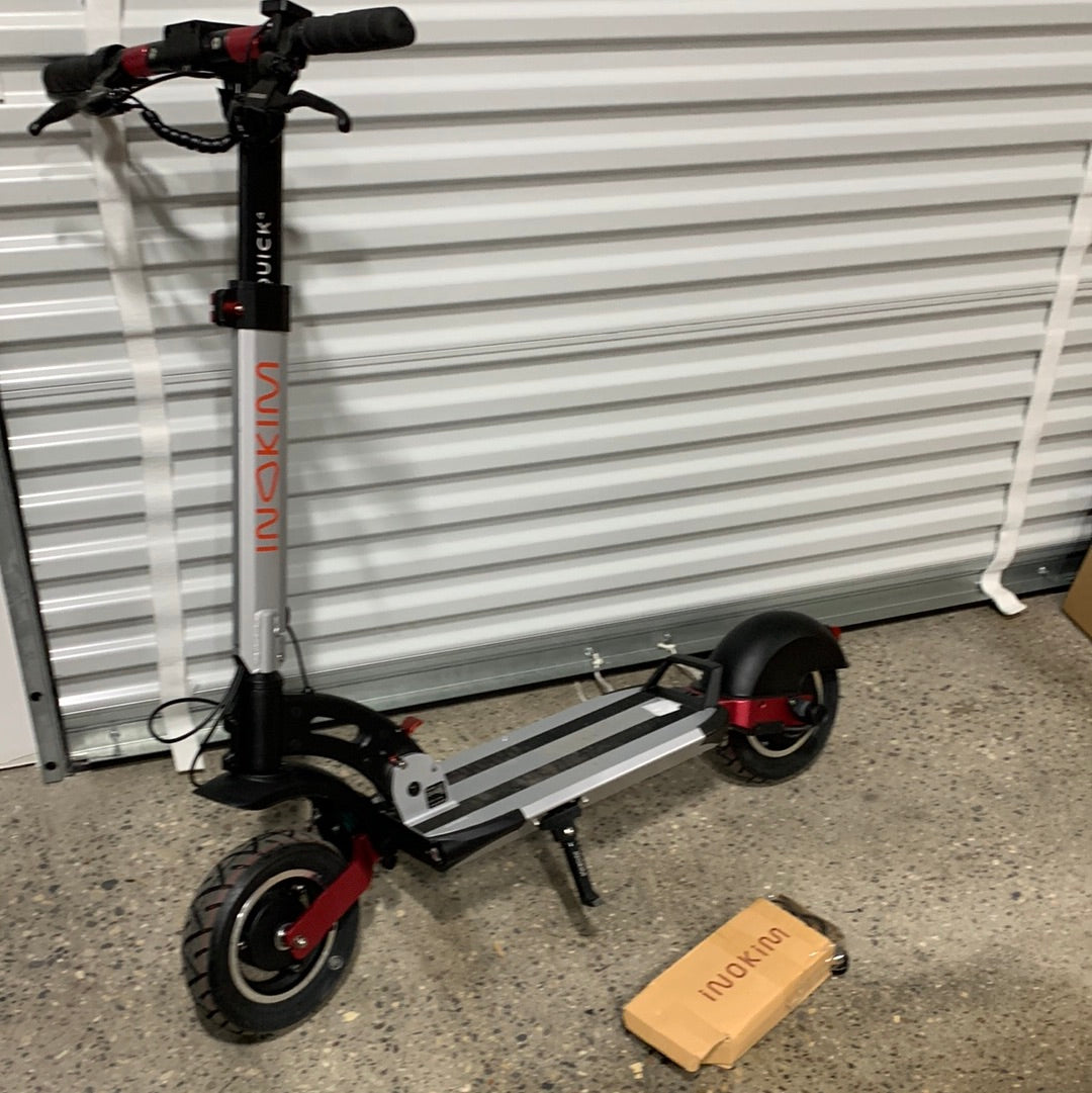 Used INOKIM - Quick4 Super Scooter w/45 miles Max Operating Range & 25 mph Max Speed - Silver