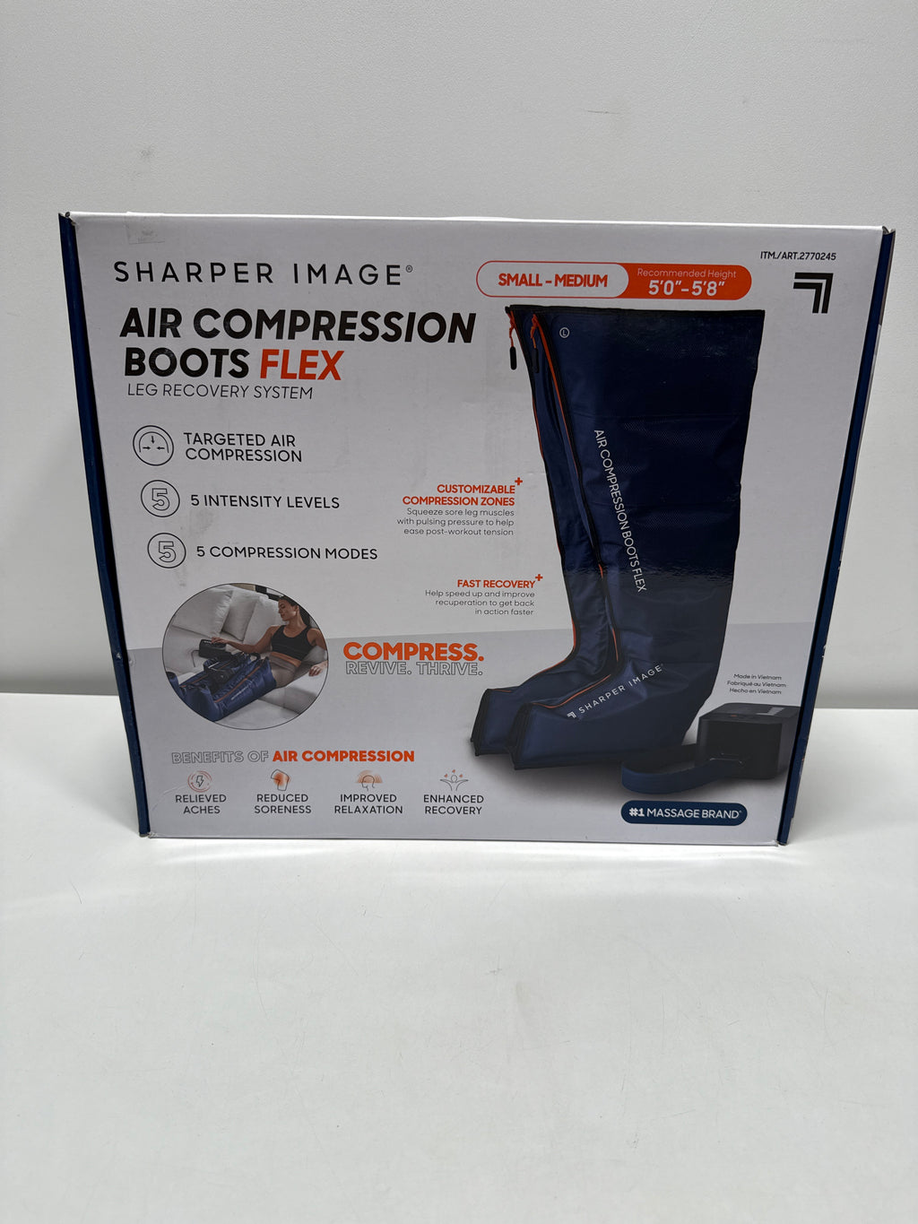 Sharper Image Air Compression Boots Flex Leg Recovery System Assorted Sizes - *Massagers