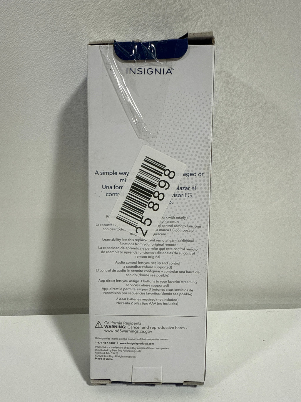 Insignia - Replacement Remote for LG TVs - Black - *TV & Home Theater