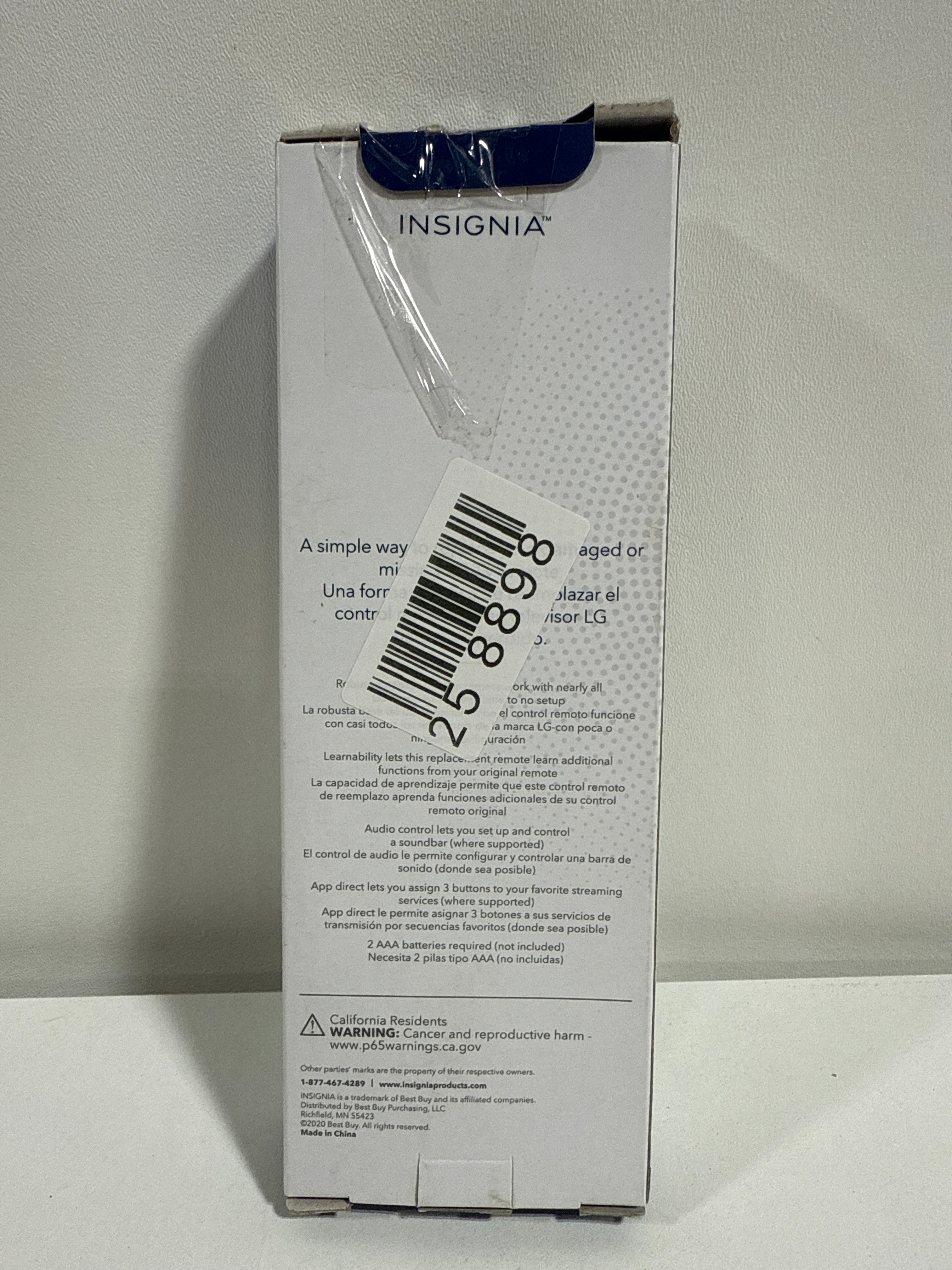Insignia - Replacement Remote for LG TVs - Black - *TV & Home Theater