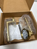 Scratch EMTEK Disk Rosette Dummy, Pair with Matching Finish Stuttgart Lever 5059STUUS4 - Satin Brass (US4)