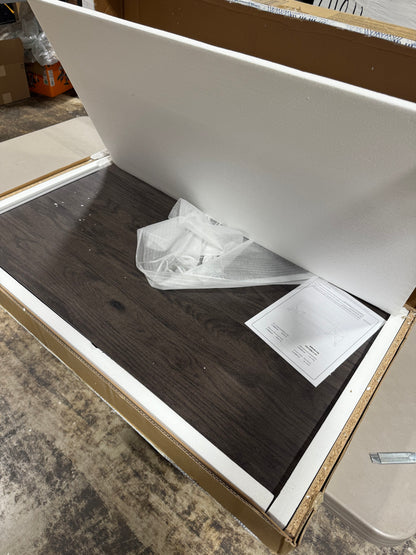 Walker Edison - 40” Farmhouse Metal-X Coffee Table - Sable