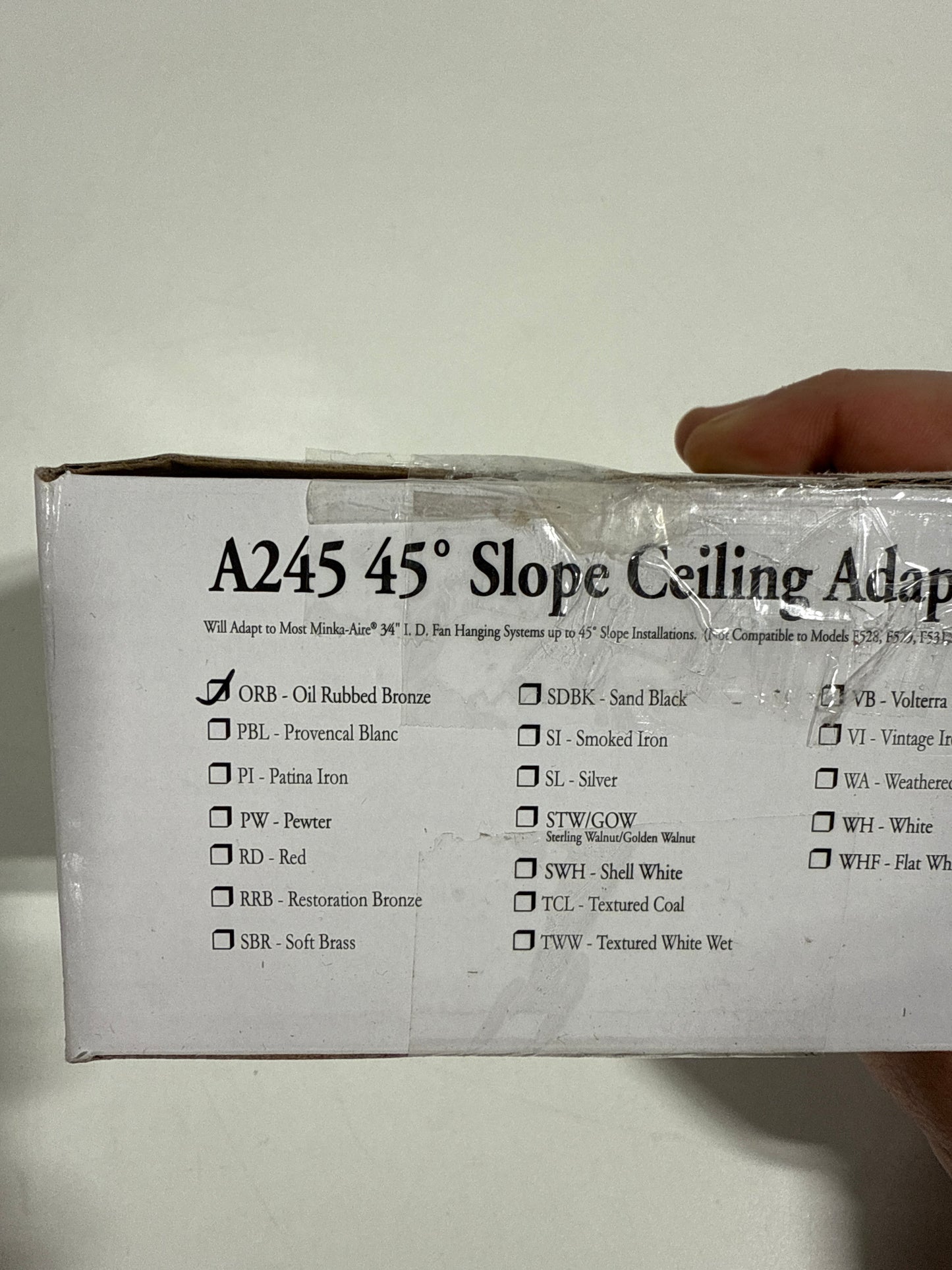 MinkaAire MA A245 Sloped Ceiling Adapter Oil Rubbed Bronze Lighting