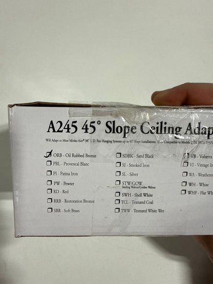 MinkaAire MA A245 Sloped Ceiling Adapter Oil Rubbed Bronze Lighting