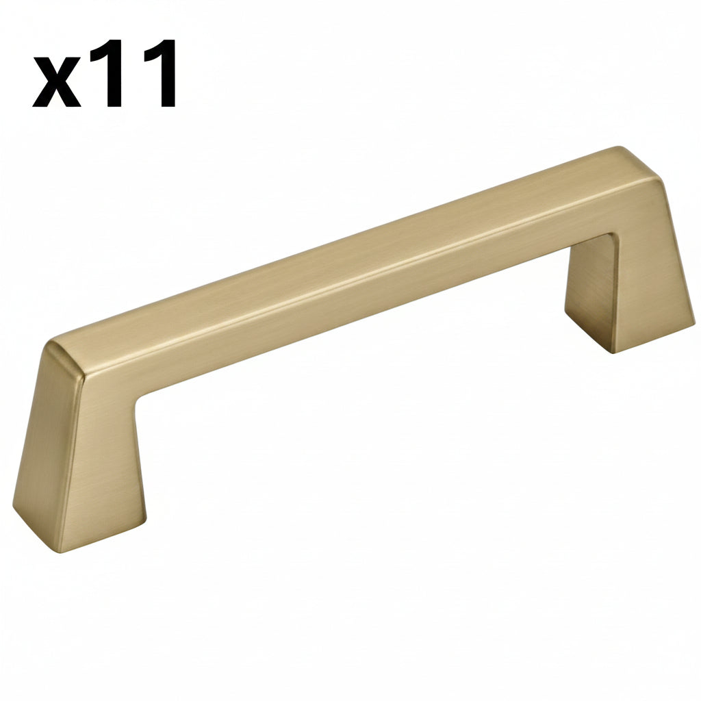 11 x Blackrock 3-3/4 in. (96mm) Modern Champagne Bronze Arch Cabinet Pull