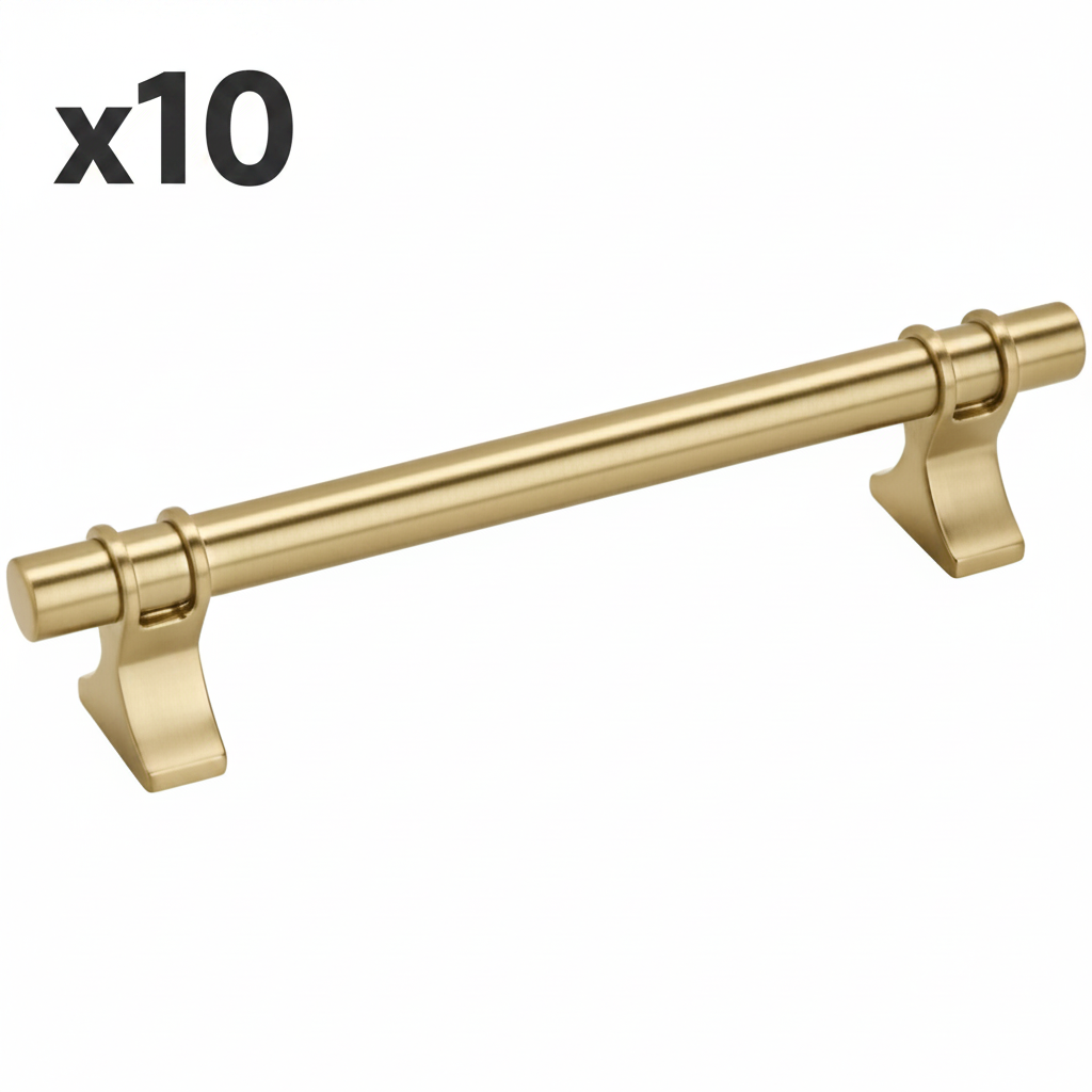 10 x Davenport 5-1/16 in. (128mm) Classic Champagne Bronze Bar Cabinet Pull
