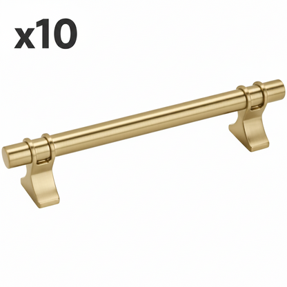 10 x Davenport 5-1/16 in. (128mm) Classic Champagne Bronze Bar Cabinet Pull