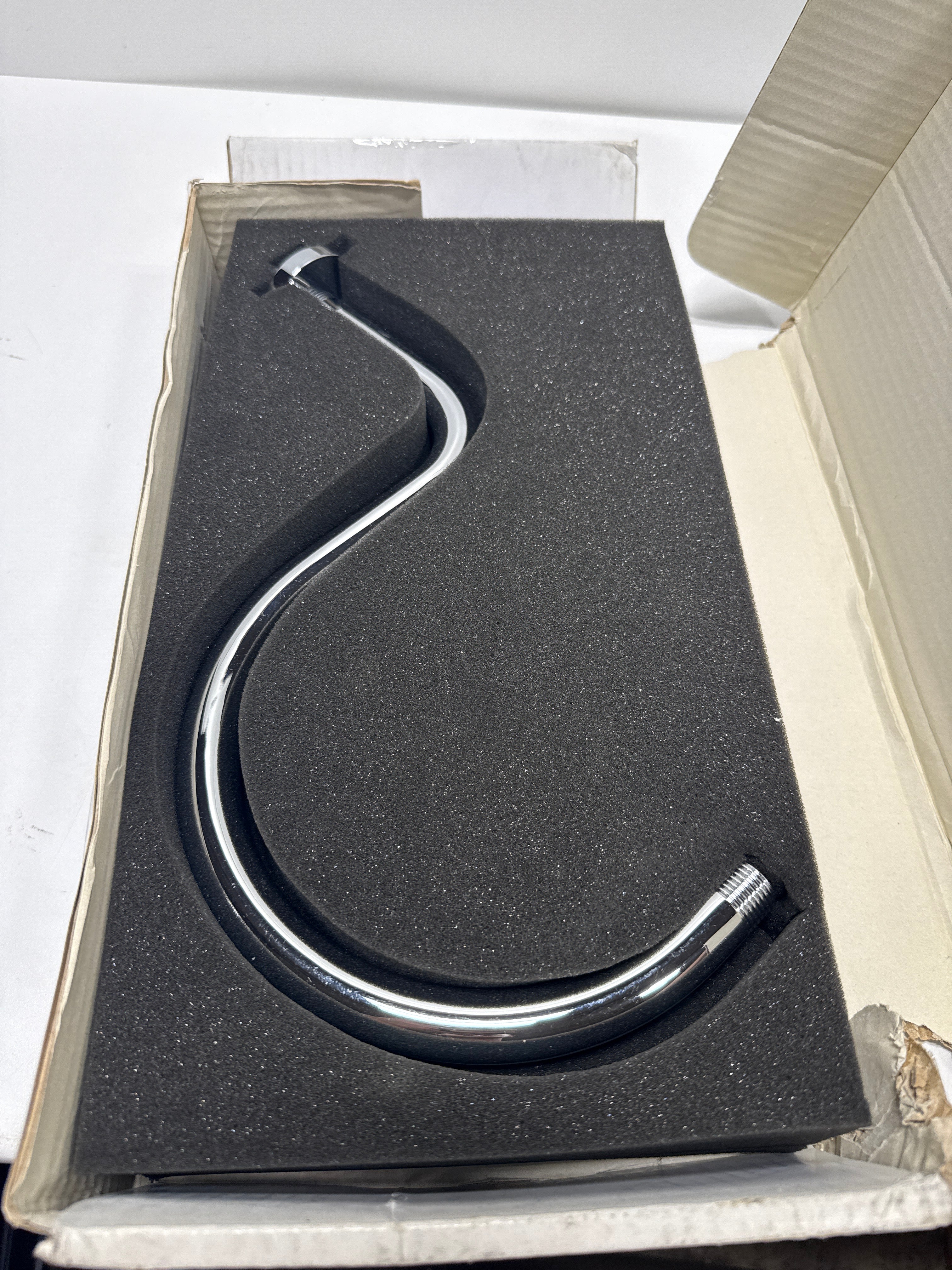 12 in. Shepherd's Hook Shower Arm, Polished Chrome