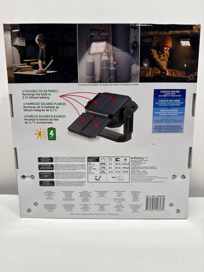 Infinity X1 Dual Powered Solar Work Light 3000 Lumen