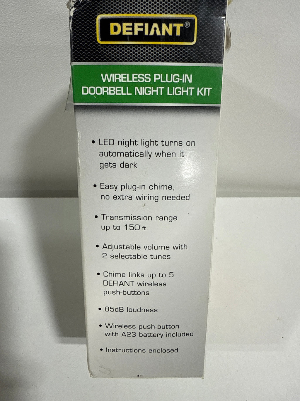 Defiant Wireless Plug-in Doorbell Kit and Wireless Push Button White - *Tools Hardware & Misc
