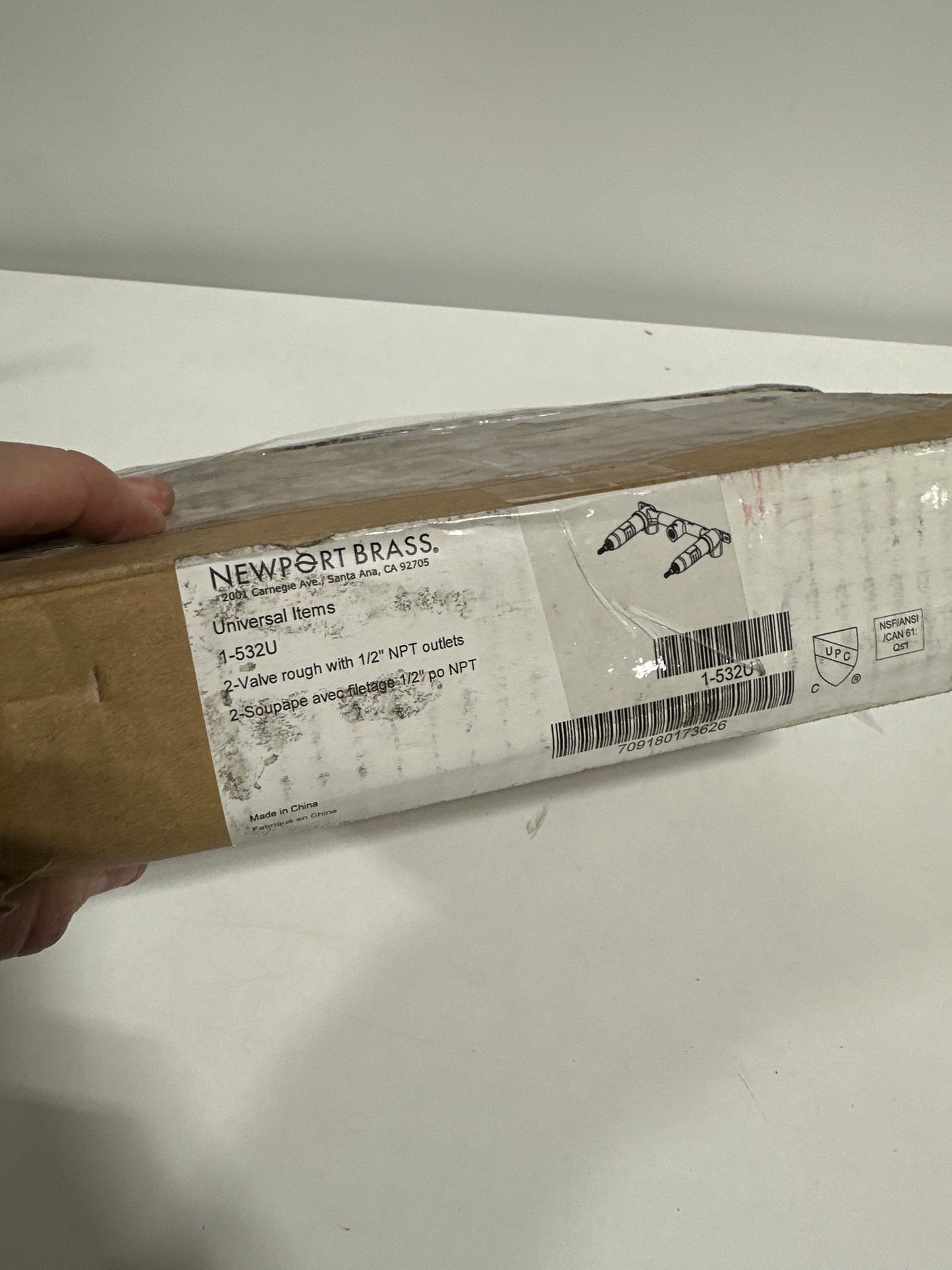 Newport Brass 1-532U 2-Way Rough-in Valve with 1/2’’ NPT Outlets Valves - *Plumbing