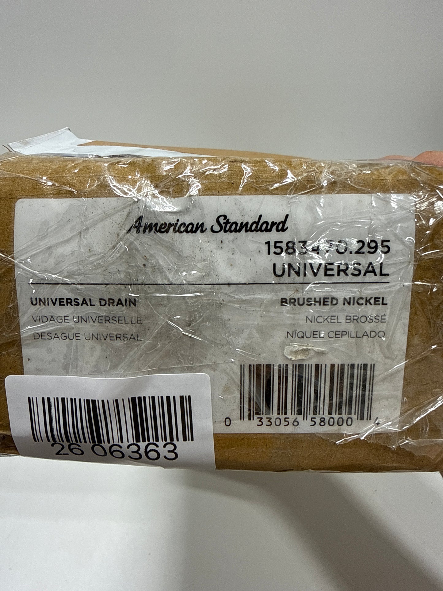 American Standard Universal Brass Bath Drain in Brushed Nickel